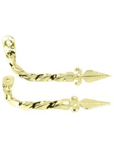 Twisted Muffler With Arrow End Gold.